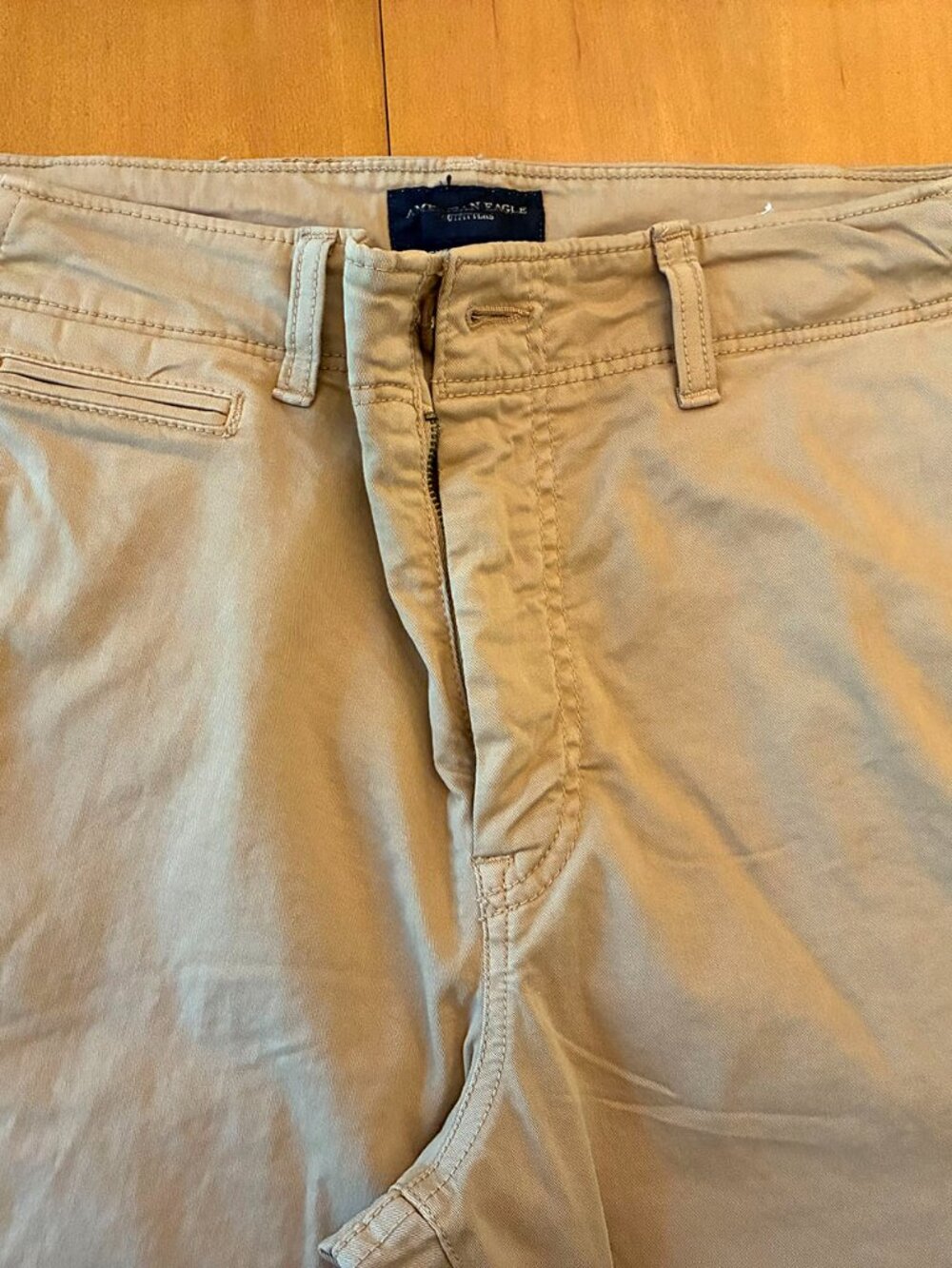 American Eagle Outfitters, Extreme Flex, Original Straight Mens Chino, Tan 38x32